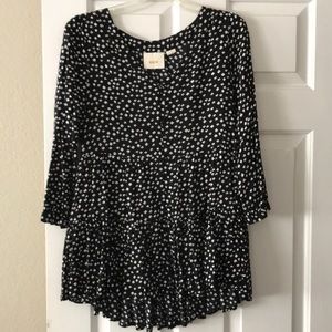 Anthropologie Black and White Button Down Shirt